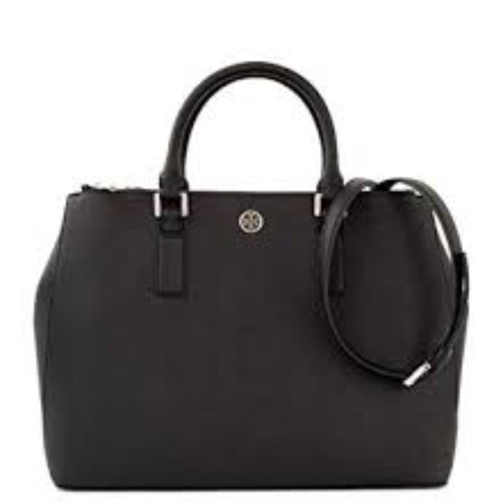 Tory Burch Robinson Double Zip Tote NWOT Black